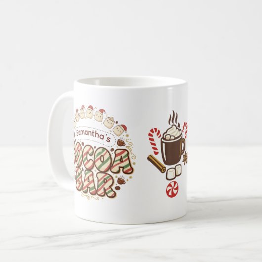 Personalisierter Kakao-Bar-Mug | Benutzerdefiniert Kaffeetasse (Vorderseite Links)