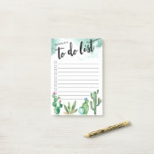 Personalisierter Kaktus-Garten Post-it Klebezettel (Auf Schreibtisch)