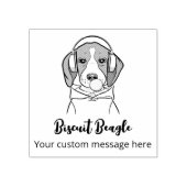 Personalisierter Kälberhund Niedlich Funny Beagle Gummistempel (Prägung)
