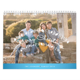 Personalisierter Kalender 2016 Blauer Frohe Weihna