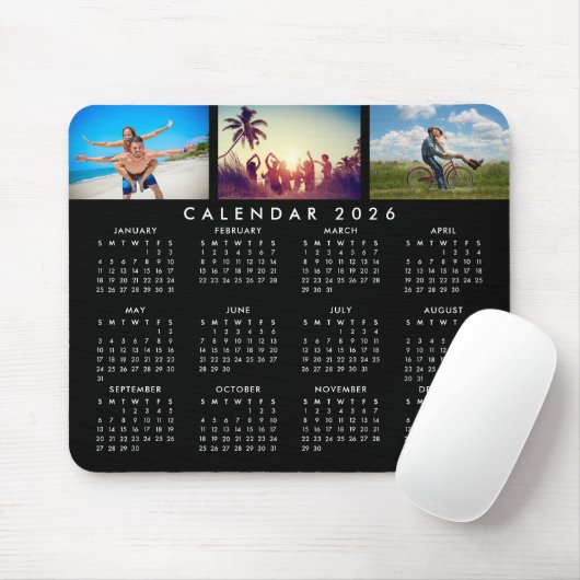 Personalisierter Kalender 2024 Mousepad (Mit Mouse)