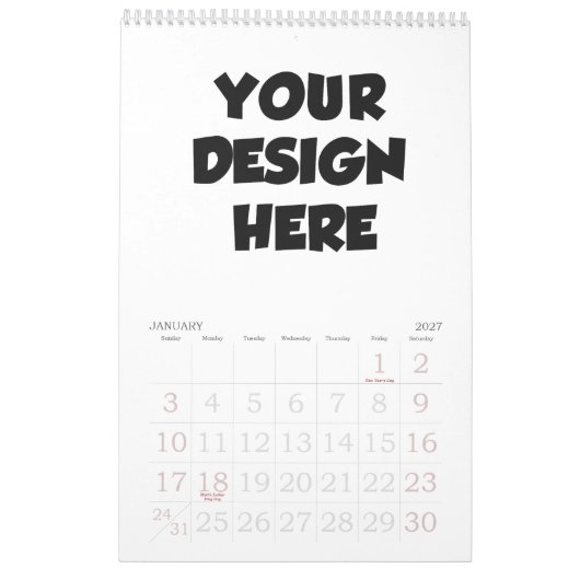 Personalisierter Kalender erstellen - Freier Kalen (Jan 2027)