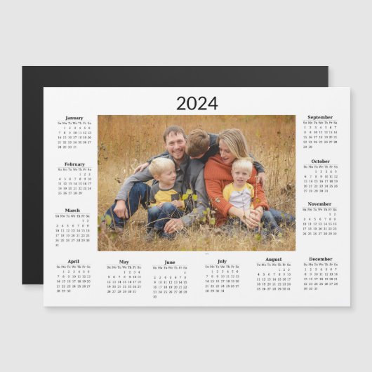 Personalisierter Kalender - Magnet 2024 (Vorne/Hinten)