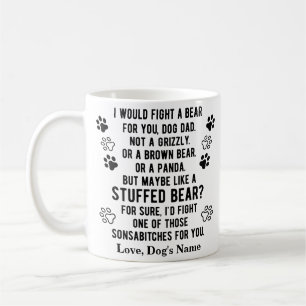 Personalisierter Kampf um einen Bär für Ihren Hu Kaffeetasse