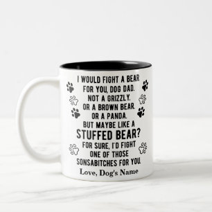 Personalisierter Kampf um einen Bär für Ihren Hu Zweifarbige Tasse