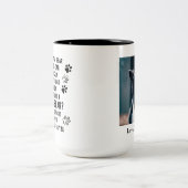 Personalisierter Kampf um einen Bär für Ihren Hund Zweifarbige Tasse (Mittel)