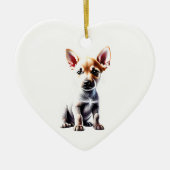 Personalisierter Kanaan-Hund-Welpe Keramik Ornament (Vorne)
