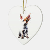 Personalisierter Kanaan-Hund-Welpe Keramik Ornament (Links)