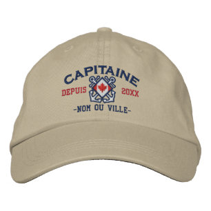 Personalisierter kanadischer Kapitän Nautical Bestickte Kappe