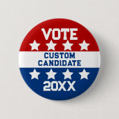 Personalisierter Kandidat für die Wahl Button (Vorderseite)