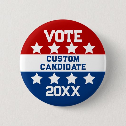 Personalisierter Kandidat für die Wahl Button (Vorderseite)