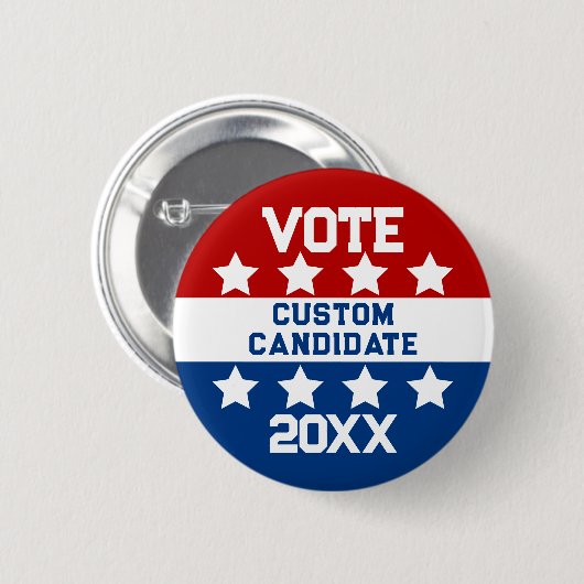 Personalisierter Kandidat für die Wahl Button (Vorne & Hinten)