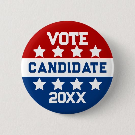 Personalisierter Kandidat für die Wahl Button (Vorderseite)