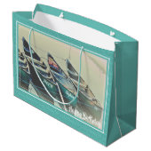 Personalisierter Kanu-Geburtstag in jedem Alter Große Geschenktüte (Rückseite Schrägansicht)