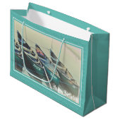 Personalisierter Kanu-Geburtstag in jedem Alter Große Geschenktüte (Vorderseite Schrägansicht)