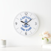 Personalisierter Kapitän Große Wanduhr (Zuhause)