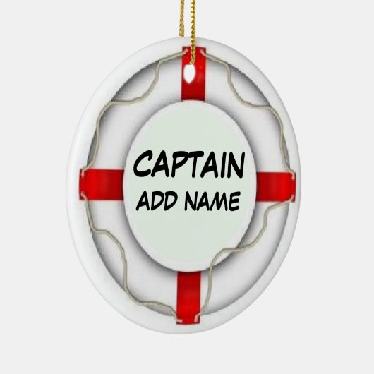 Personalisierter Kapitän Keramikornament (Rechts)