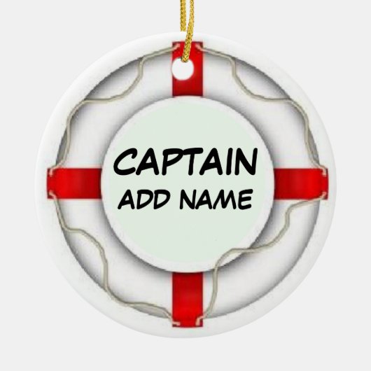 Personalisierter Kapitän Keramikornament (Vorne)