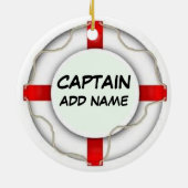Personalisierter Kapitän Keramikornament (Hinten)