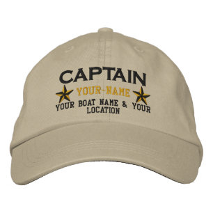 Personalisierter Kapitän Stars Ball Cap Embroider Bestickte Kappe