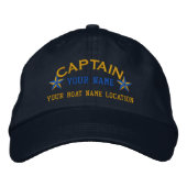 Personalisierter Kapitän Stars Ball Cap Stickerei Bestickte Kappe (Vorderseite)
