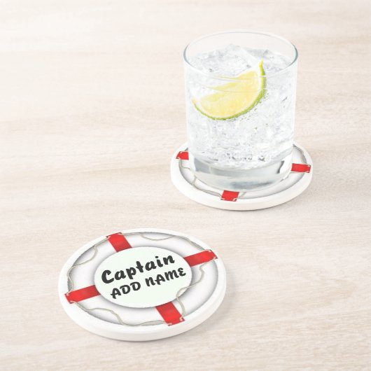 Personalisierter Kapitän Untersetzer (Seite)