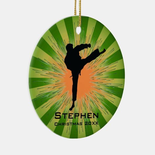 Personalisierter Karate Keramik Ornament (Rechts)