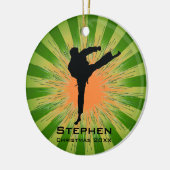 Personalisierter Karate Keramik Ornament (Links)