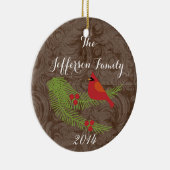 Personalisierter Kardinal Keramikornament (Rechts)