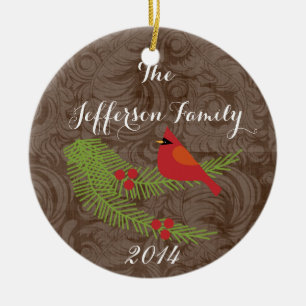 Personalisierter Kardinal Keramikornament