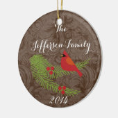 Personalisierter Kardinal Keramikornament (Links)