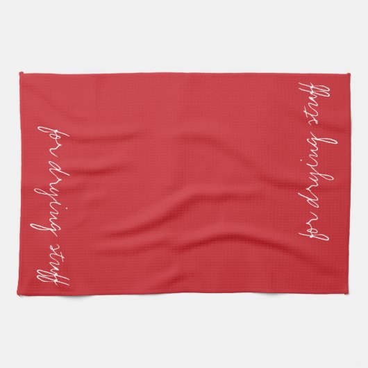 Personalisierter Kardinal Rot Geschirrtuch (Horizontal)