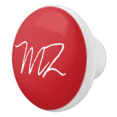 Personalisierter Kardinal Rot Keramikknauf (Rechts)