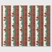 Personalisierter Kardinal zu Weihnachten Geschenkpapier (Flach)