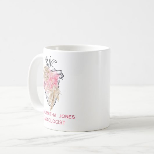 Personalisierter Kardiologe Kaffeetasse (Vorderseite Links)