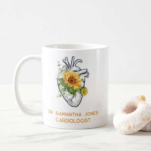Personalisierter Kardiologe Kaffeetasse (Mit Donut)