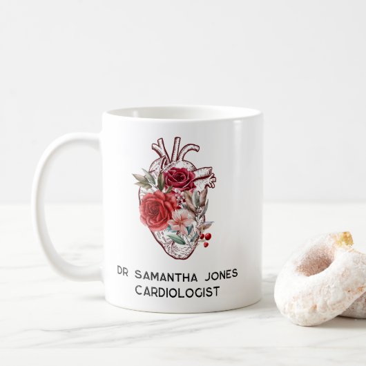 Personalisierter Kardiologe Kaffeetasse (Mit Donut)
