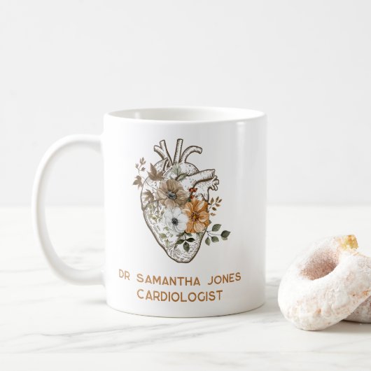 Personalisierter Kardiologe Kaffeetasse (Mit Donut)