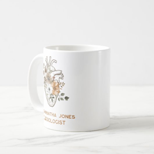Personalisierter Kardiologe Kaffeetasse (Vorderseite Links)