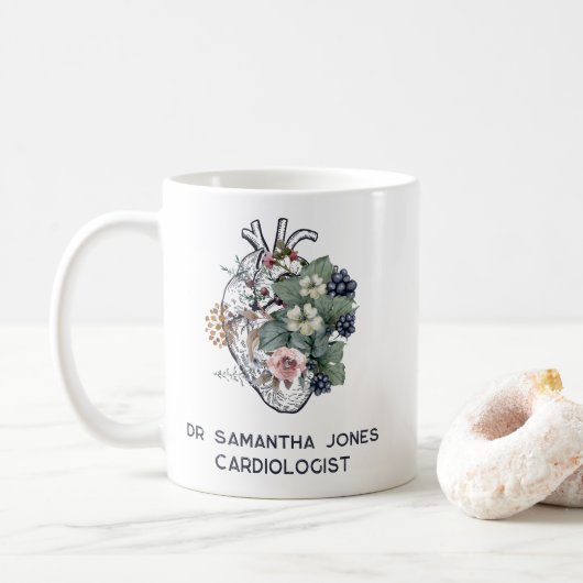 Personalisierter Kardiologe Kaffeetasse (Mit Donut)