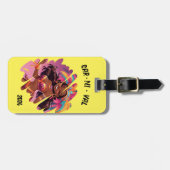 Personalisierter karibischer Karneval Gepäckanhänger (Vorderseite horizontal)