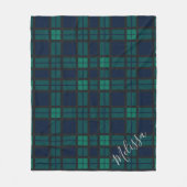 Personalisierter Karierter Clan Black Watch Tartan Fleecedecke (Vorderseite)
