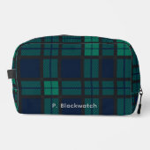 Personalisierter Karierter Clan Black Watch Tartan Waschbeutel (Vorderseite)