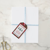 Personalisierter Karierter Flannel, Weihnachtsbaum Geschenkanhänger (Mit Garn)
