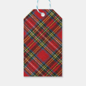 Personalisierter Karierter Flannel, Weihnachtsbaum Geschenkanhänger (Rückseite)