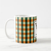 Personalisierter Karo-Becher mit Monogramm-Geschen Kaffeetasse (Links)