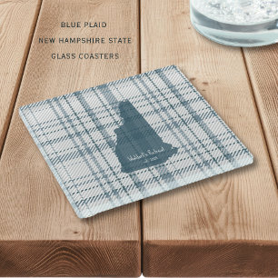 Personalisierter Karo New Hampshire Glasuntersetze Glasuntersetzer