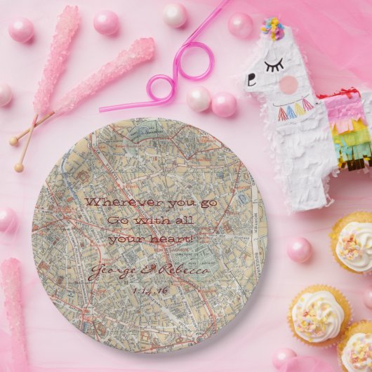 Personalisierter Karten-Teller Pappteller (Party)