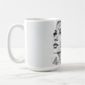 Personalisierter Kartenkompass Frau Kunst im Vinta Kaffeetasse (Links)