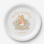Personalisierter Kartonteller Geburtstag Hase Pappteller (Vorderseite)